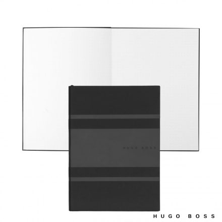 Hugo Boss Pontozott Notebook A5, Essential Gear kollekció - fekete