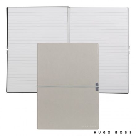 Hugo Boss Vonalas Notebook A6, Elegance kollekció - szürke