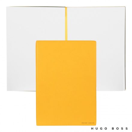 Hugo Boss Sima Notebook B5, Essential kollekció - sárga