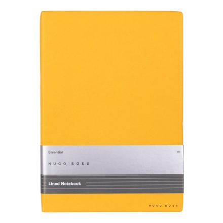 HB4376 Hugo Boss Vonalas Notebook B5, Essential kollekció - sárga