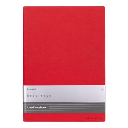 Hugo Boss Vonalas Notebook B5, Essential kollekció - piros