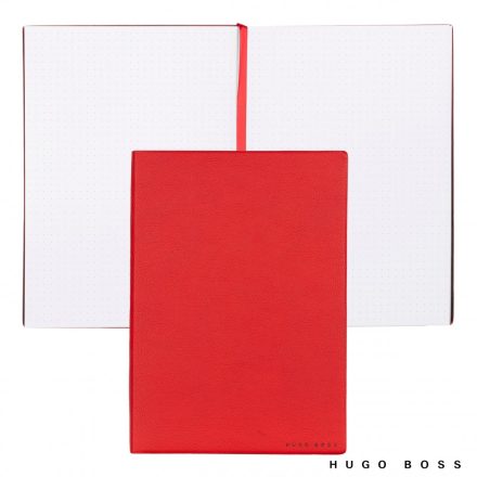 Hugo Boss Pontozott Notebook A5, Essential kollekció - piros
