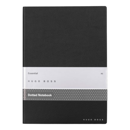 Hugo Boss Pontozott Notebook A5, Essential kollekció - fekete