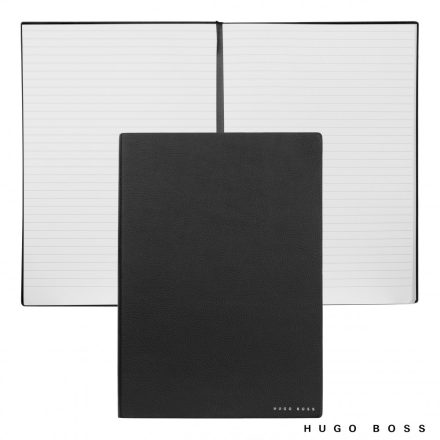 Hugo Boss Vonalas Notebook B5, Essential kollekció - fekete