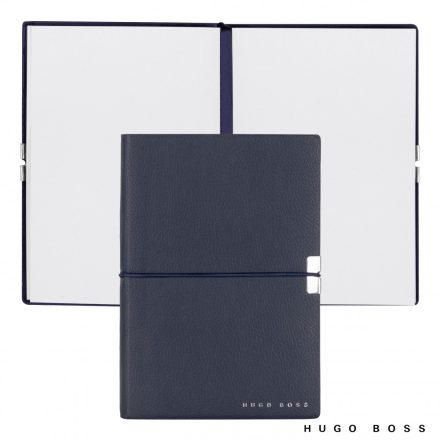 Hugo Boss Sima Notebook A6, Elegance kollekció - sötétkék