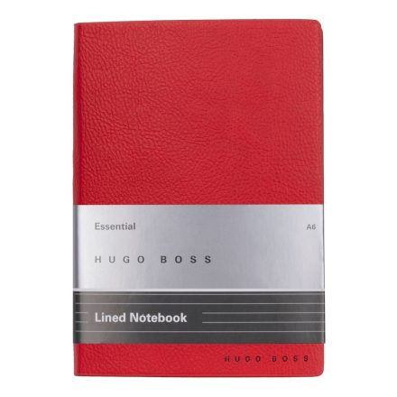 Hugo Boss Vonalas Notebook A6, Essential kollekció - piros