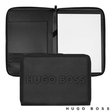 Hugo Boss Cipzáros A4 Mappa  Label - Fekete