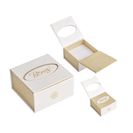 BERNS ÉKSZERDOBOZ S FEHÉR-ARANY 65*65*38MM