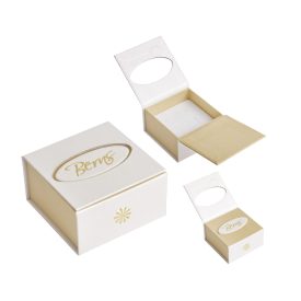 BERNS ÉKSZERDOBOZ M FEHÉR-ARANY  95*95*38MM