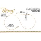 KÍGYÓLÁNC 0,9MM 41+6CM GO