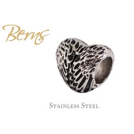 BERNS CHARM BEAD ANGELWING HEART SS