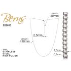 LÁNC SIDE 0,3*41+5 316L SS