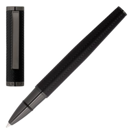 HUGO BOSS rollertoll, Formation Herringbone kollekció - fekete, gun