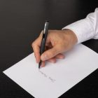 HUGO BOSS golyóstoll, Contour Brushed kollekció - fekete