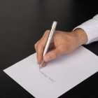 HUGO BOSS golyóstoll, Gear Pinstripe kollekció - ezüst szín/gold