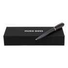 HUGO BOSS golyóstoll, Contour Iconic kollekció - sötétszürke, fekete