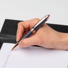 HUGO BOSS golyóstoll, Icon kollekció - sötétkék/rosegold