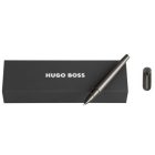 HUGO BOSS rollertoll valódi bőrrel, Double B Saffiano kollekció - fekete