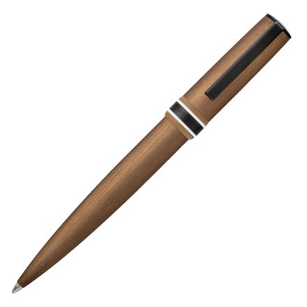 HUGO BOSS golyóstoll, Arche Brushed Ring kollekció - camel barna