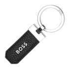 BOSS kulcstartó valódi bőrből, Classic Grained kollekció - fekete