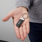 BOSS kulcstartó valódi bőrből, Classic Grained kollekció - fekete