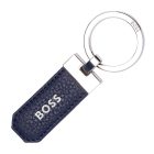 BOSS kulcstartó valódi bőrből, Classic Grained kollekció - sötétkék