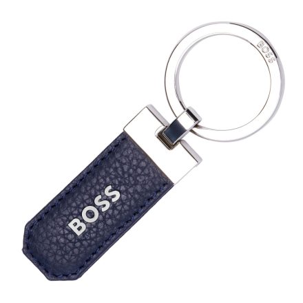 BOSS kulcstartó valódi bőrből, Classic Grained kollekció - sötétkék