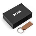 BOSS kulcstartó Edge, Iconic kollekció - camel barna
