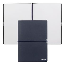   BOSS jegyzetfüzet A5, Elegance kollekció - sötétkék, sima lapokkal