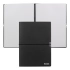 BOSS jegyzetfüzet A5, Elegance kollekció - fekete, sima lapokkal