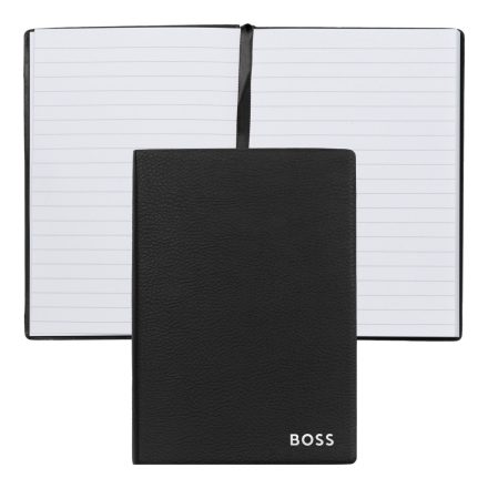 BOSS notesz A6, Essential kollekció - fekete; vonalas       lapokkal