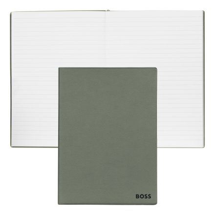 BOSS notesz A5, Essential kollekció - keki zöld; vonalas    pokkal