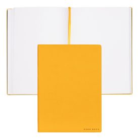   Hugo Boss jegyzetfüzet A5, Essential kollekció - sárga, sima lapokkal