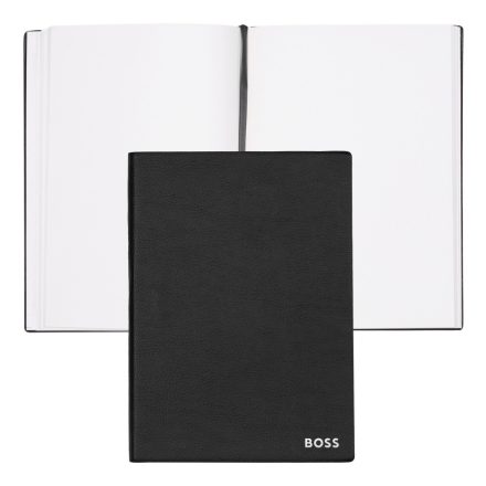 BOSS notesz A5, Essential kollekció - fekete; sima          okkal