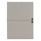 Hugo Boss jegyzetfüzet A6, Elegance kollekció - világosszürke, vonalas