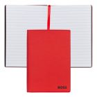 BOSS jegyzetfüzet A6, Essential kollekció - piros, vonalas lapokkal