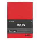 BOSS jegyzetfüzet A6, Essential kollekció - piros, vonalas lapokkal
