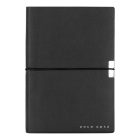 Hugo Boss jegyzetfüzet A6, Elegance kollekció - fekete sima lapokkal
