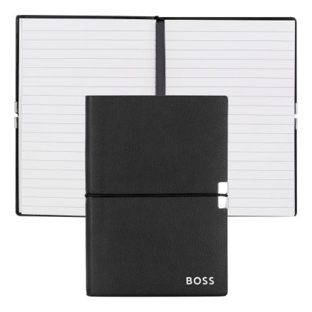 BOSS notesz A6, Elegance kollekció - fekete; vonalas        apokkal