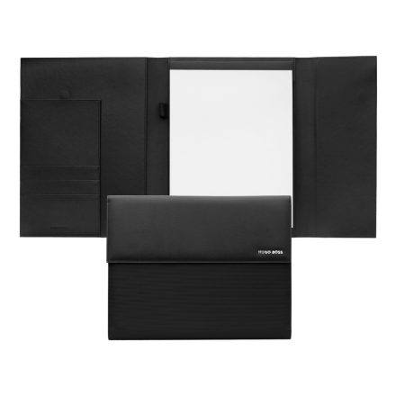 HUGO BOSS mappa A4, Pinstripe kollekció - fekete