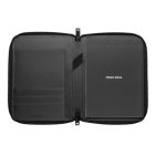 HUGO BOSS cipzáras mappa A5, Craft kollekció - fekete, ezüst