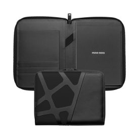   HUGO BOSS cipzáras konferencia mappa A5, Craft kollekció - fekete
