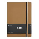 BOSS notesz A5, Iconic kollekció - camel barna; sima        l