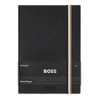 BOSS notesz A5, Iconic kollekció - fekete; vonalas          okkal