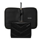 HUGO BOSS cipzáras mappa A5, Triga kollekció - fekete