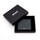 BOSS klasszikus pénztárca kártyatartóval valódi bőrből, Classic Grained kollekció - sötétk