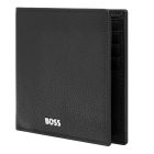 BOSS kártyatartós pénztárca valódi bőrből, Classic Grained kollekció - fekete