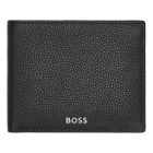 BOSS kártyatartós pénztárca valódi bőrből, lapozható belső résszel, Classic Grained kollek