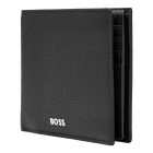 BOSS kártyatartós pénztárca valódi bőrből, lapozható belső résszel, Classic Grained kollek