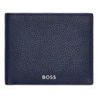 BOSS kártyatartós pénztárca valódi bőrből, lapozható belső résszel, Classic Grained kollek